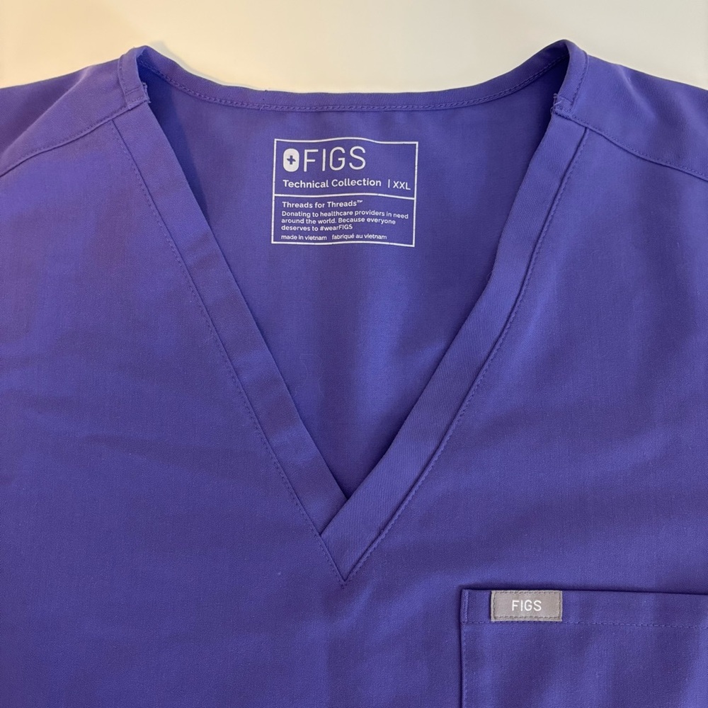 Figs Purple Scrub Catarina Top